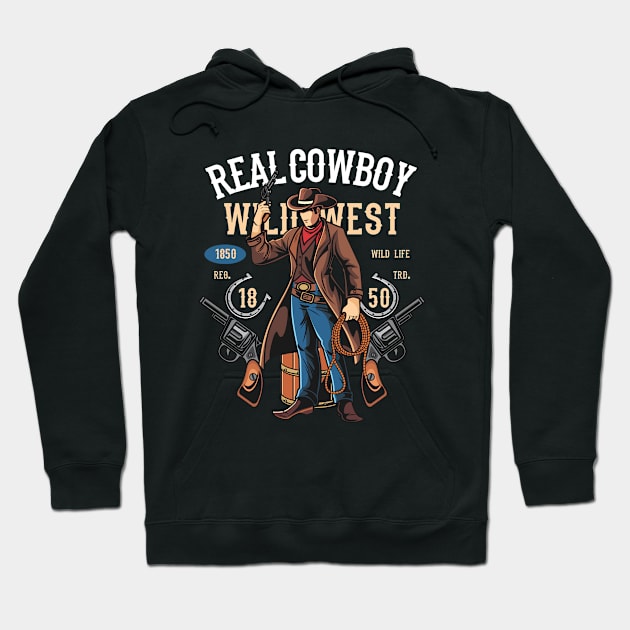 Wild West Series: Real Cowboy 1850 Hoodie by Jarecrow 